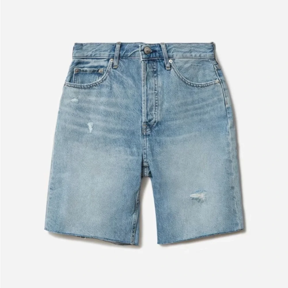 Everlane The '90s Cheeky Long High Waisted Denim Short Organic Cotton - Picture 2 of 13